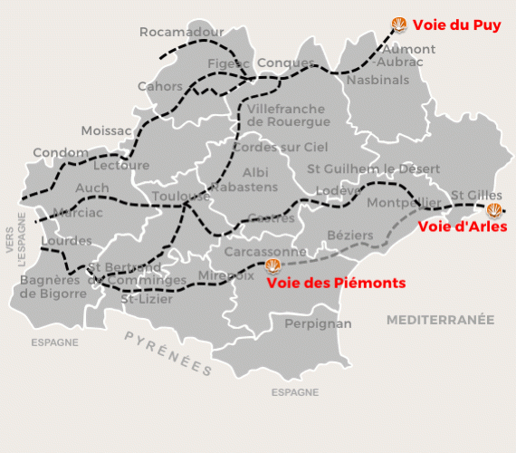 Itineraires  Agence française des chemins de Compostelle