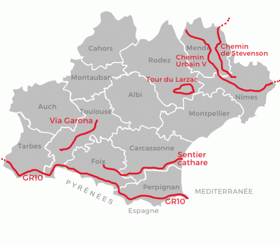 Randonnee pedestre Sentiers de grande randonnee en Occitanie Tourisme en Occitanie