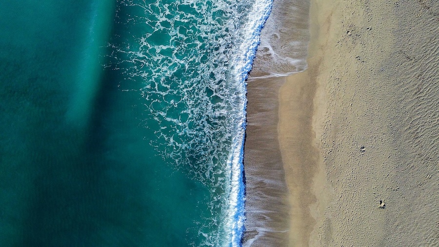 plage le matin