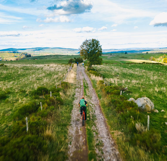 VTT sur le plateau de l'Aubrac